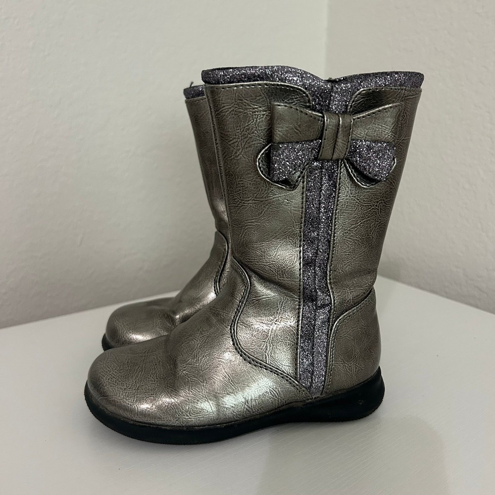 Stride Rite Girls Black Glittery Boots 8.5c